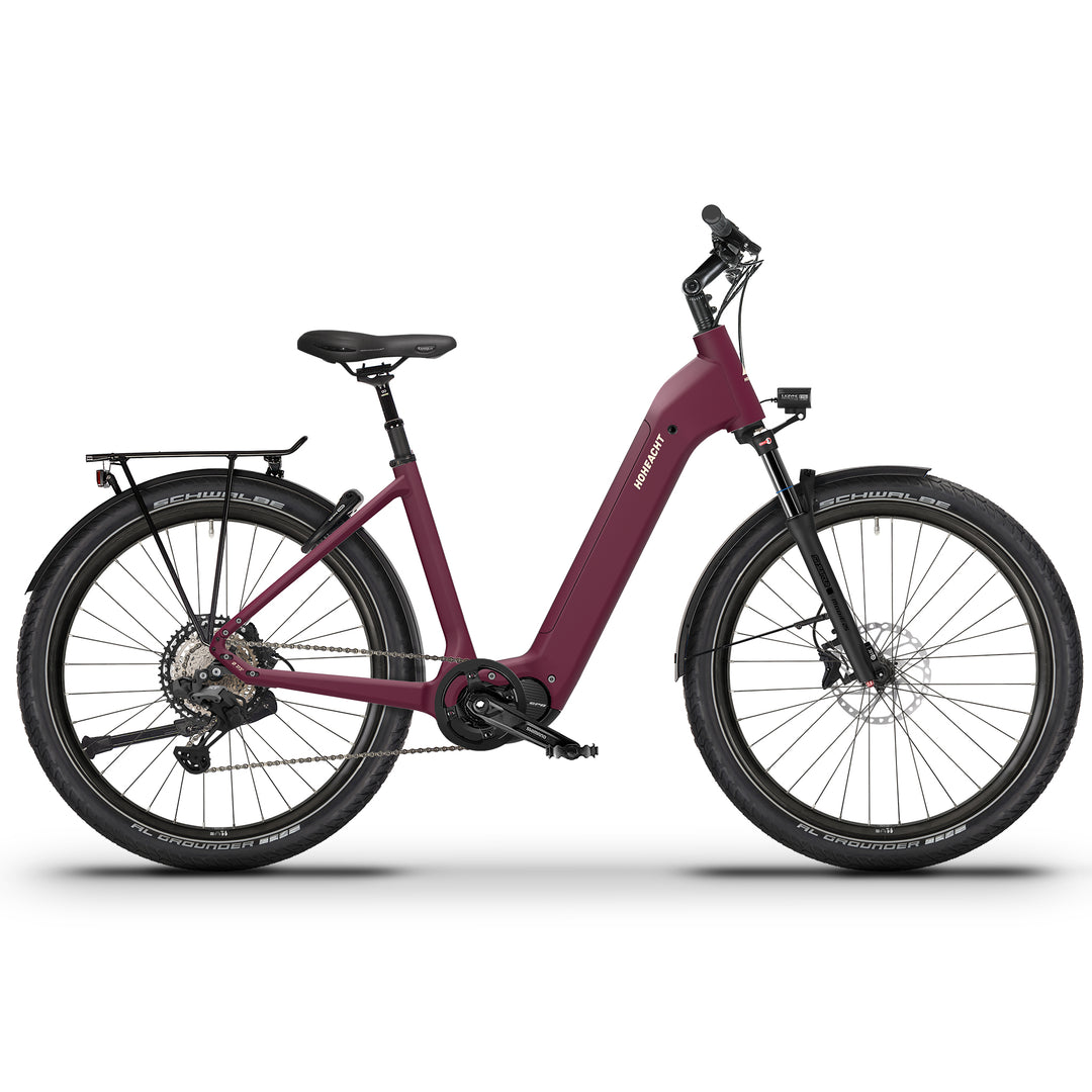 Produktbild eines HoheAcht GRANDAMO Tereno E-Bike in der Variante " Bordeaux "