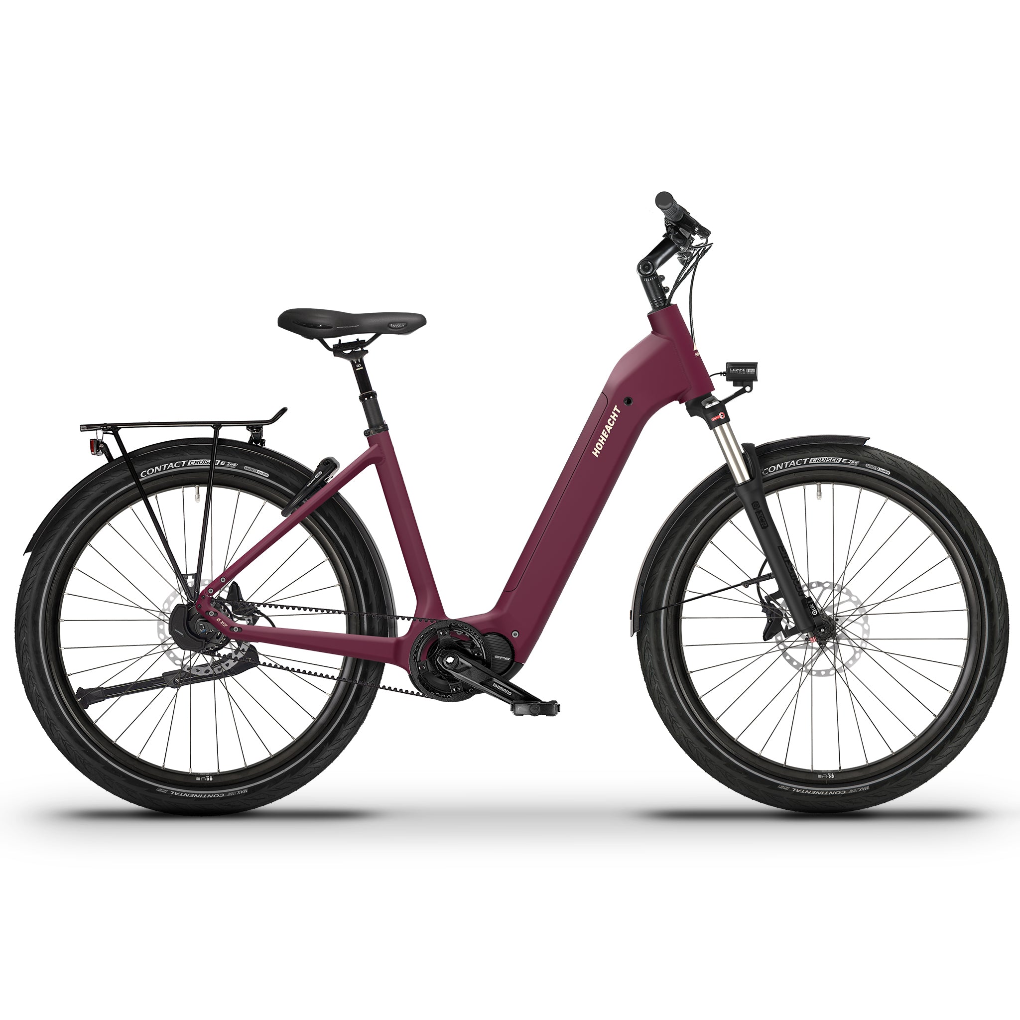 Produktbild eines HoheAcht GRANDAMO Urbeno E-Bike in der Variante " Bordeaux "