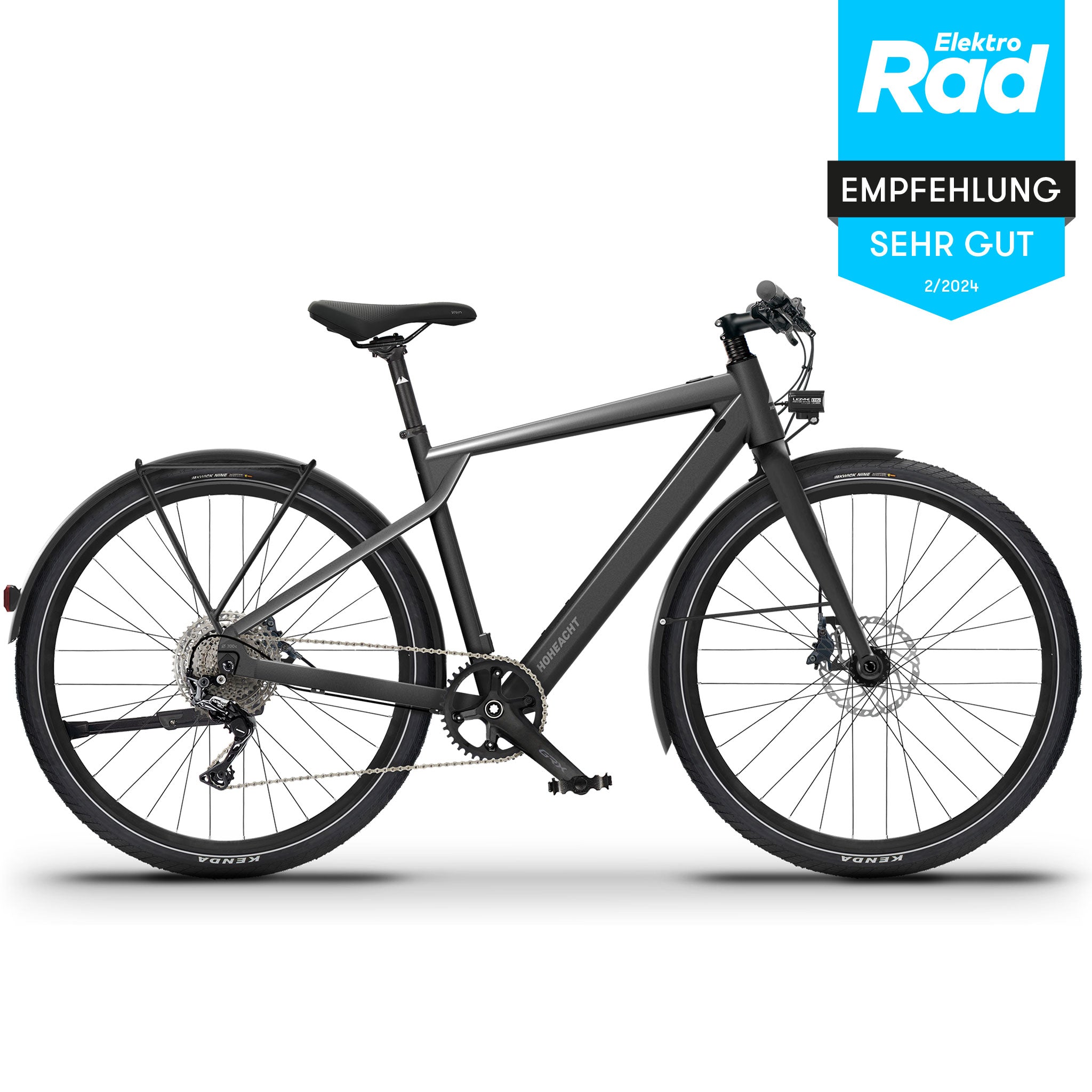 Produktbild eines HoheAcht LUMO Tereno | Diamant E-Bike in der Variante " Vulkanschiefer "